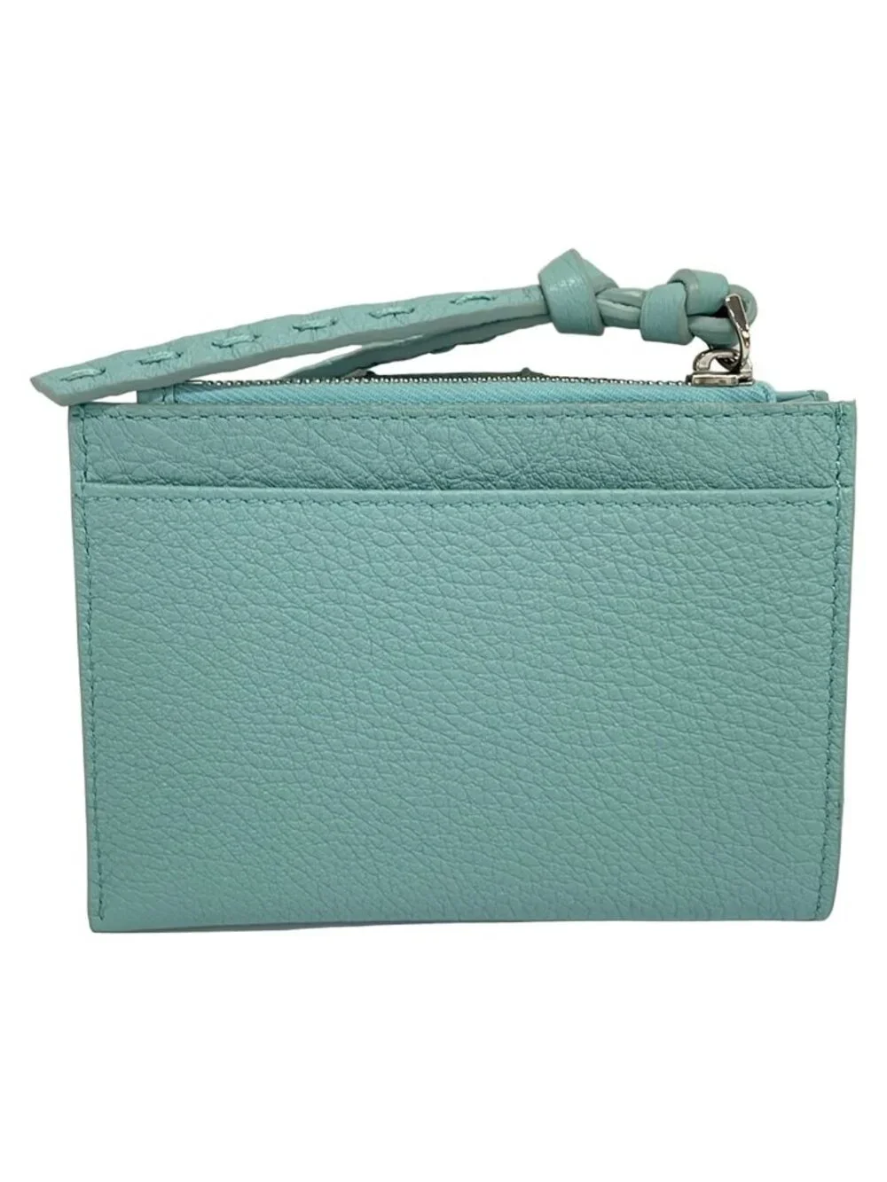 Fendi Card Case Selleria Light Blue Coin with Leather